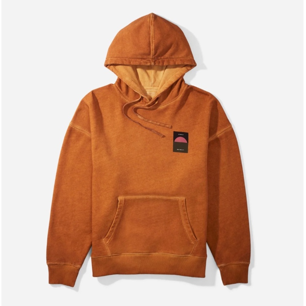 Saturdays New York City Warren Half Moon Bay Pigment Dyed Hoodie Sz S